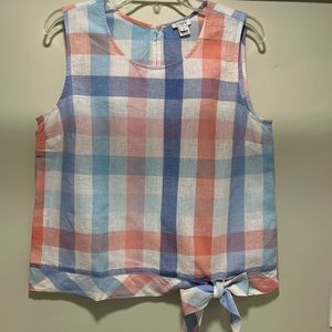 JCrew linen/cotton sleeveless top